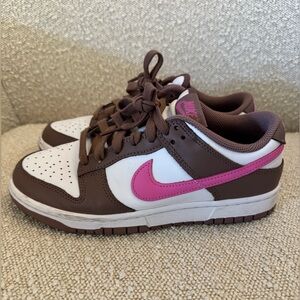 Nike Dunk Low-Top Pink/Taupe Sneaker - Women's Sneaker